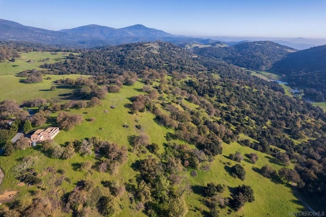 aerial view featuring a mountain view