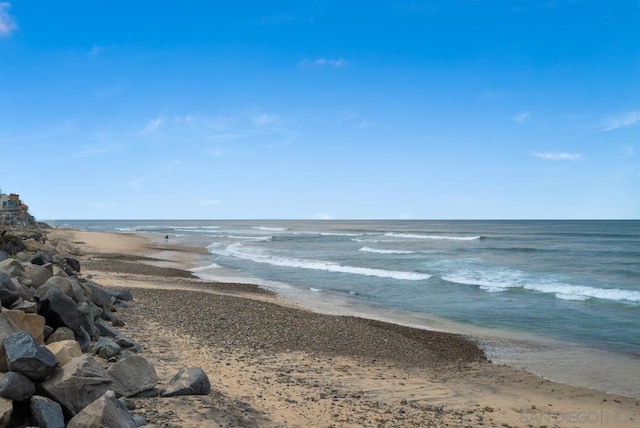 water view featuring a beach view