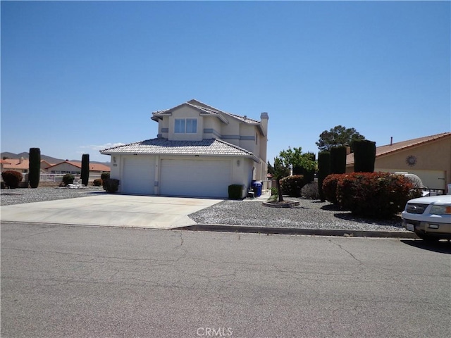 front facade with a garage