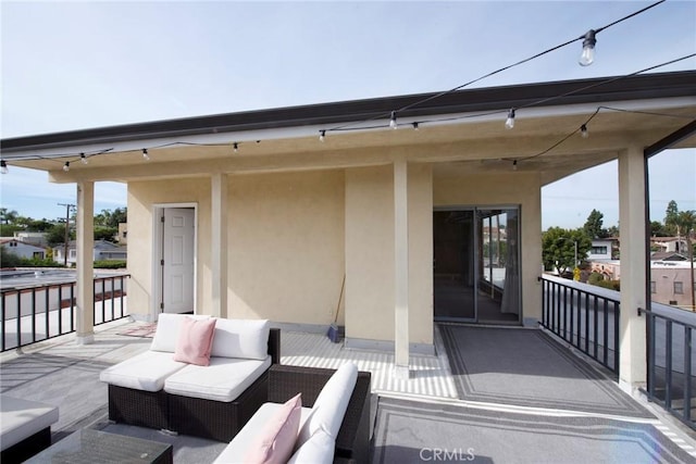 view of patio featuring an outdoor living space