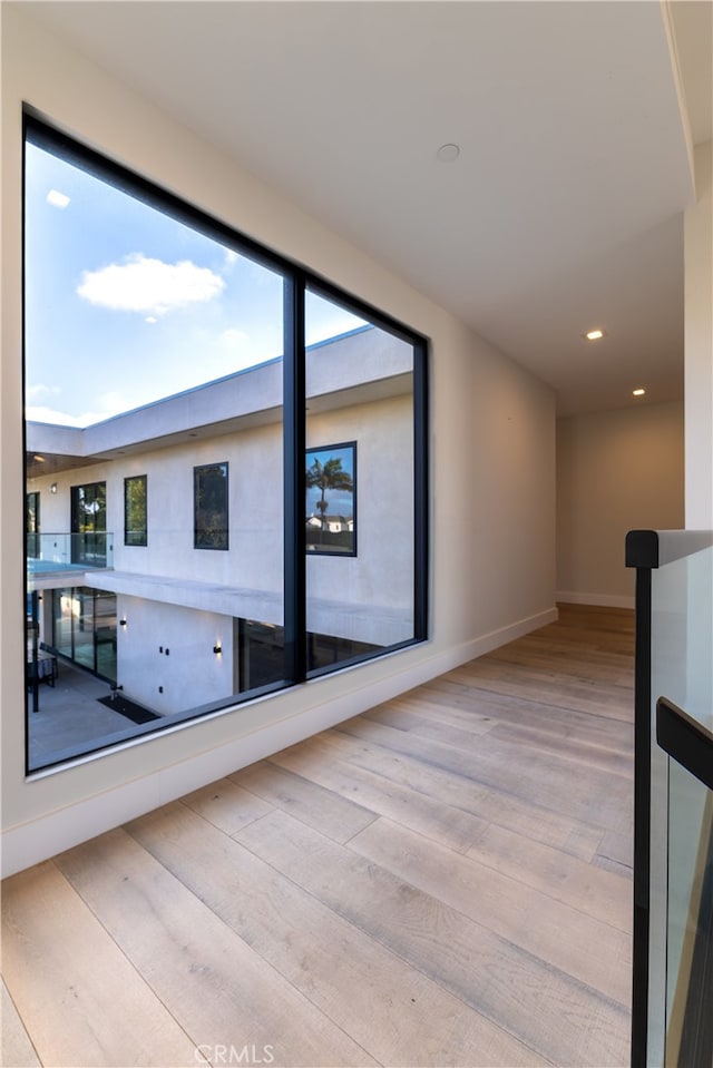 interior space featuring light wood-type flooring