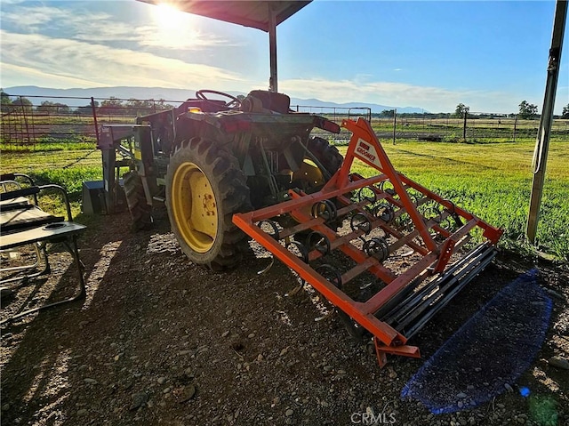 view of playground with a rural view