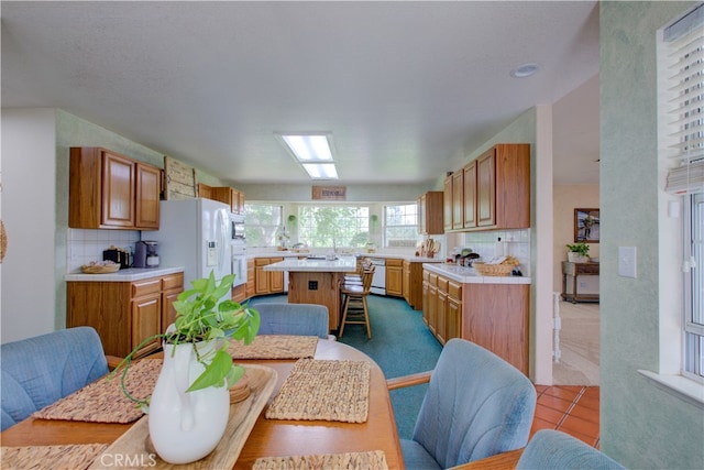 interior space with light tile flooring