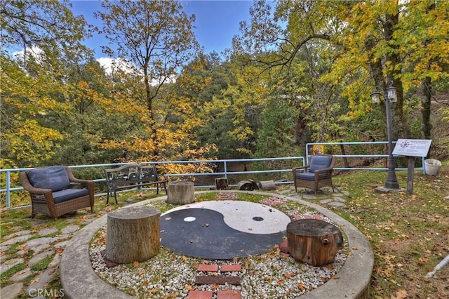 view of yard with a patio area