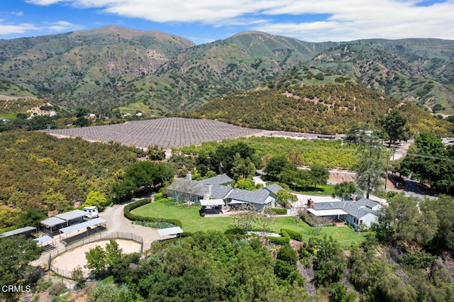 bird's eye view featuring a mountain view