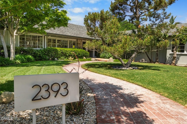 exterior space featuring a yard