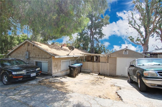 view of home's exterior featuring a garage