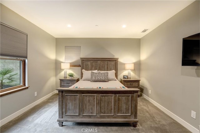 bedroom featuring carpet