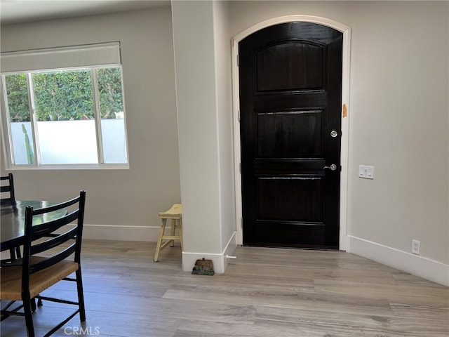 entryway featuring light wood-type flooring