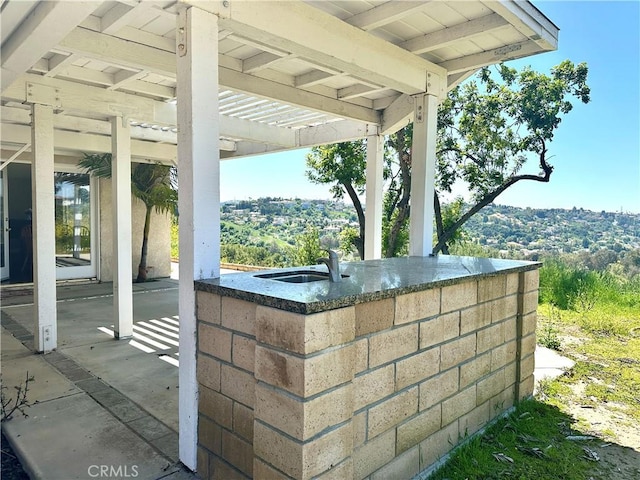 exterior details with sink