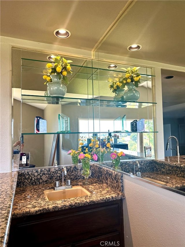 bathroom featuring vanity and a healthy amount of sunlight