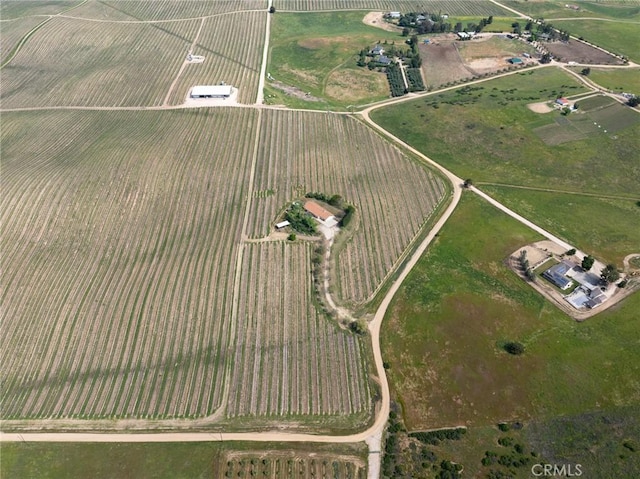 bird's eye view with a rural view