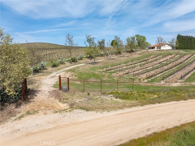 exterior space featuring a rural view