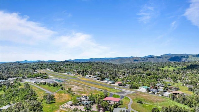 bird's eye view featuring a mountain view