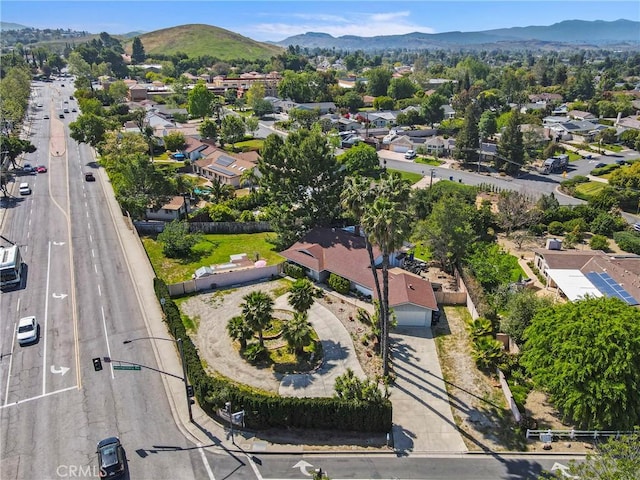 1633 Montgomery Rd, Thousand Oaks, CA 91360 - drone / aerial view with a residential view and a mountain view