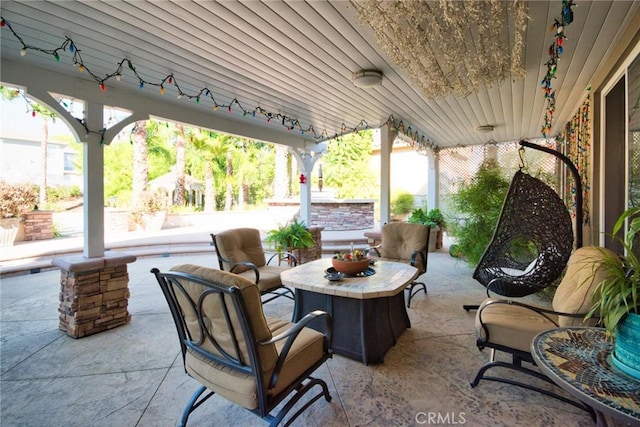 view of patio / terrace featuring outdoor lounge area