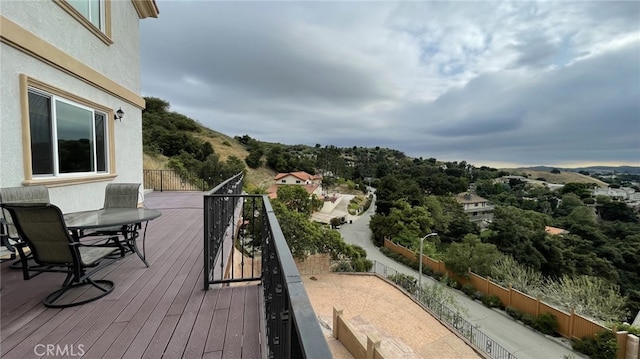 view of wooden terrace