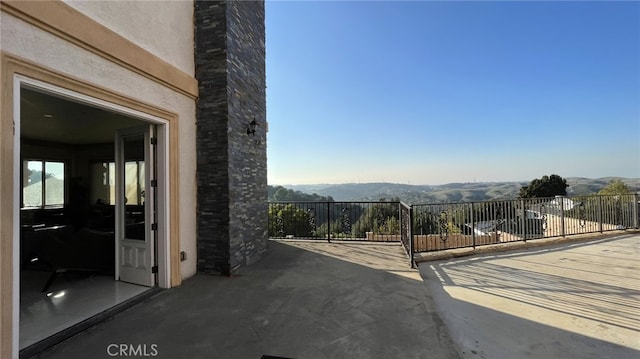 exterior space with a mountain view