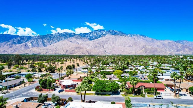 aerial view featuring a mountain view