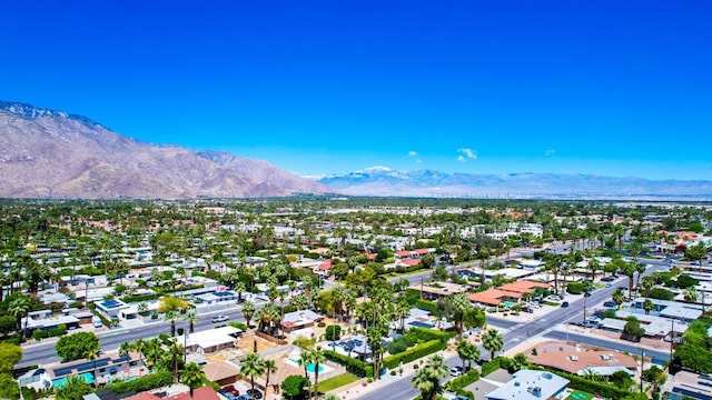 aerial view featuring a mountain view