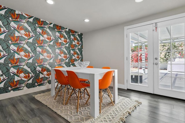 dining room featuring hardwood / wood-style floors