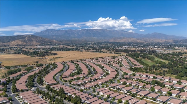 aerial view featuring a mountain view