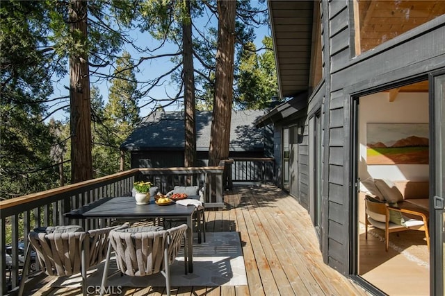 view of wooden deck