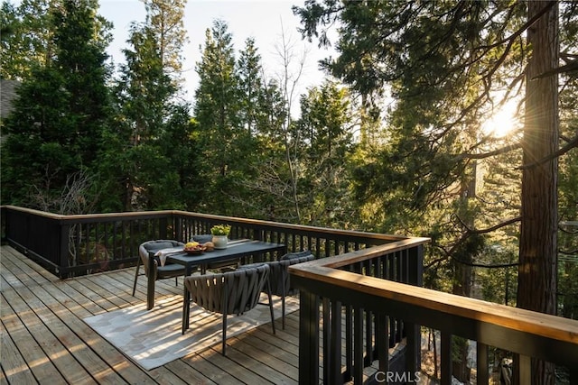 view of wooden deck