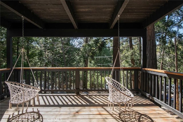 view of wooden deck