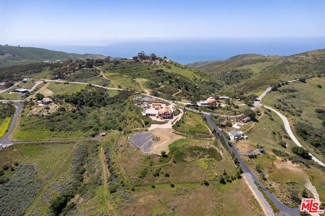 aerial view featuring a rural view