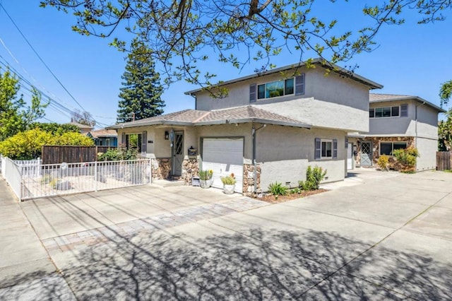 front facade featuring a garage