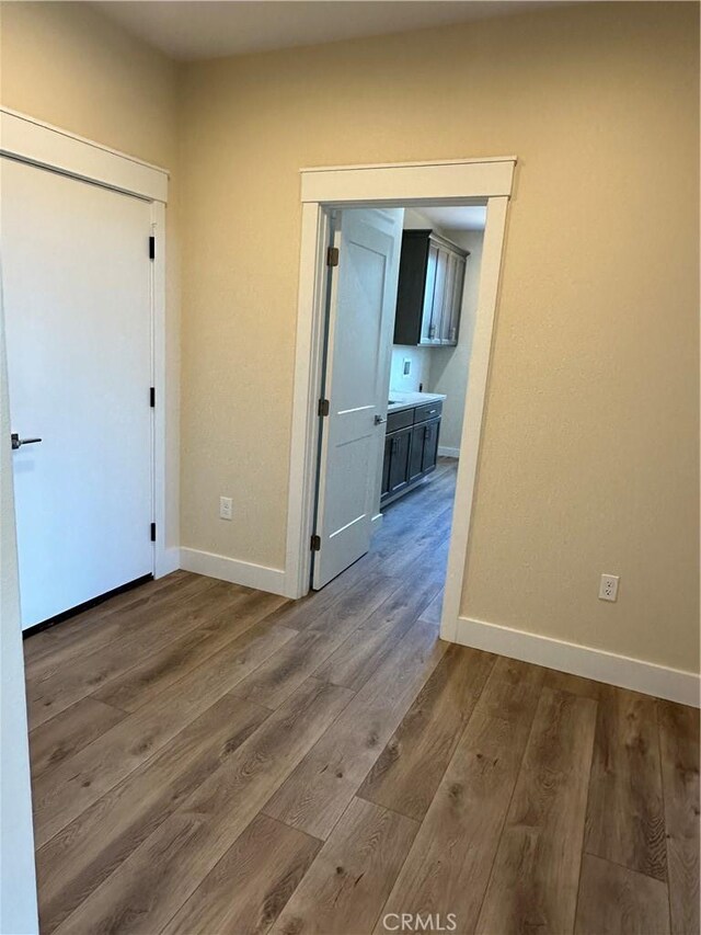 empty room featuring hardwood / wood-style floors