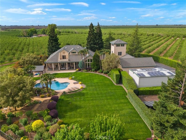 bird's eye view featuring a rural view