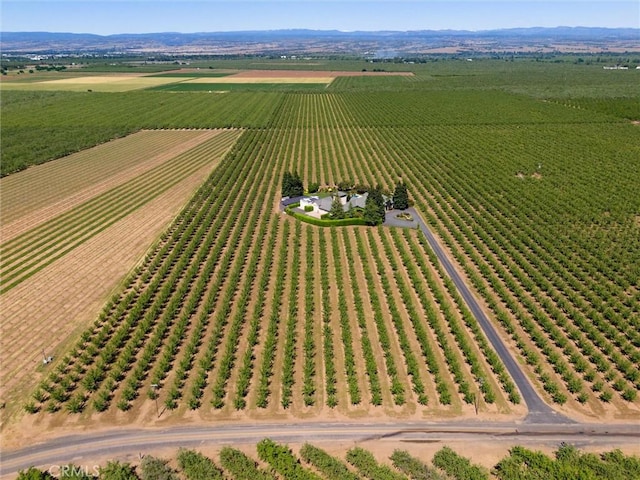 drone / aerial view with a rural view