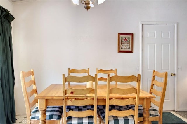 view of dining area