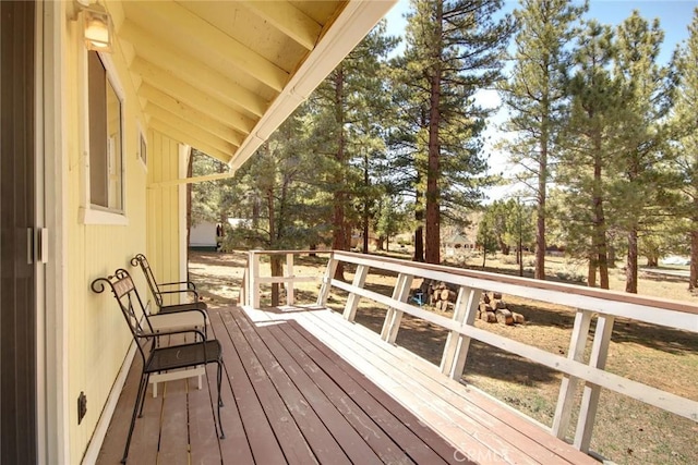 view of wooden terrace