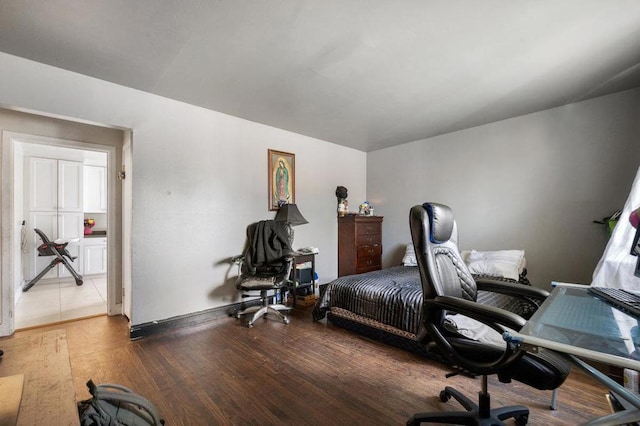 office area featuring wood-type flooring