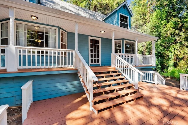 exterior space featuring covered porch