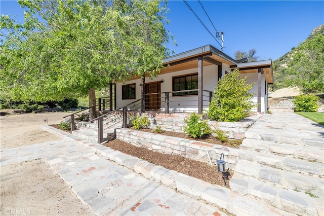 view of front of property with covered porch