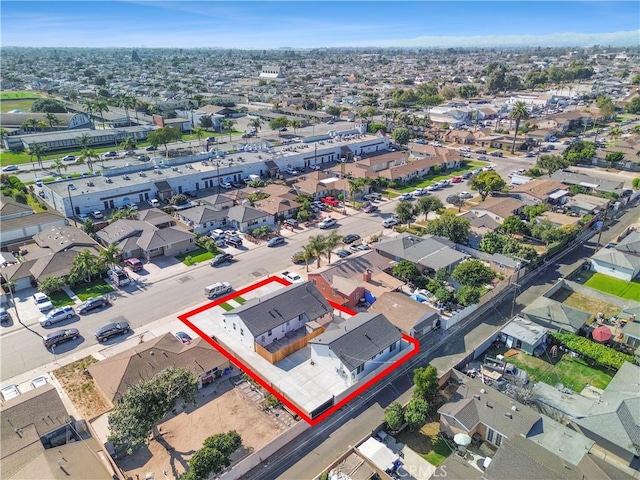 aerial view featuring a residential view