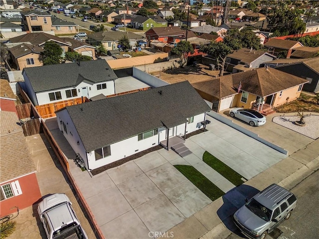 drone / aerial view with a residential view