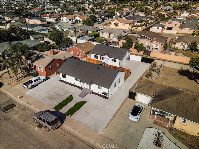 bird's eye view featuring a residential view