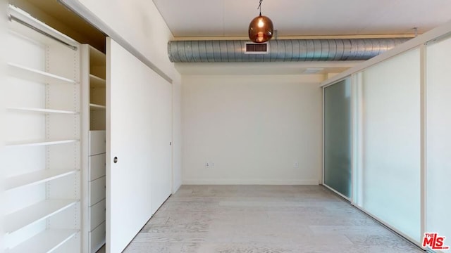 interior space featuring light hardwood / wood-style flooring