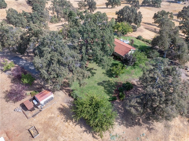 bird's eye view featuring a rural view