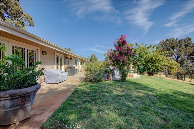 view of yard with a patio