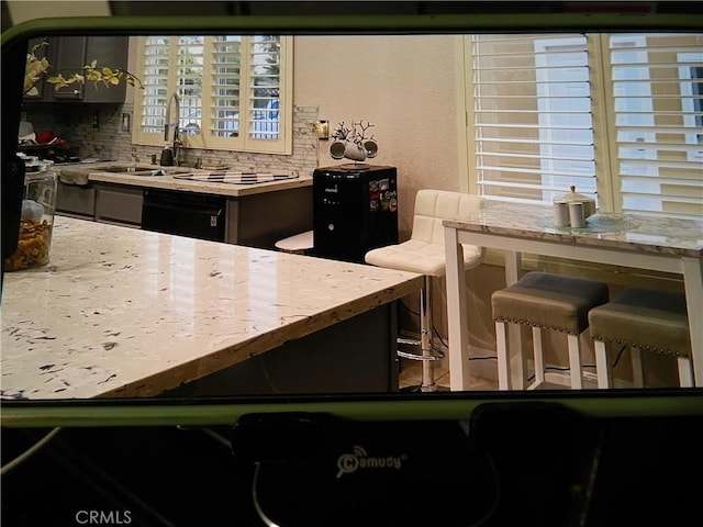 bar featuring dishwasher and sink