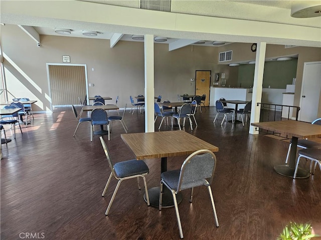 dining room featuring dark hardwood / wood-style flooring