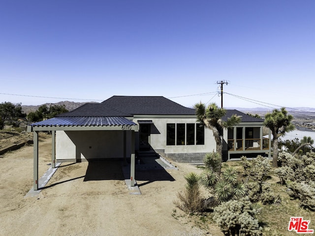 view of front of home with a gazebo