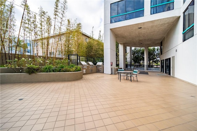 view of patio / terrace with a grill and exterior kitchen