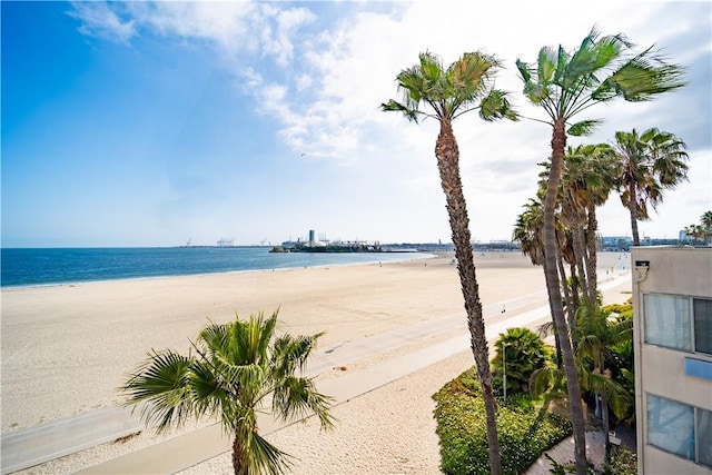 water view with a view of the beach